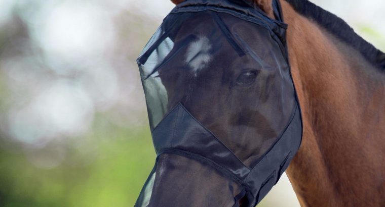 Harrison Howard horse Fly Mask Hood full face mesh Fleece padded Anti-UV Free PP