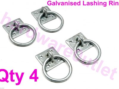 4 x Galvanised TIE RING Horse Stable Haynet Lashing Ring Equestrian 5105G