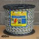 Green & White Electric Fence Rope 400m – 6mm Horse Fencing Poly Rope