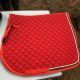 Red saddle Pad, Crop and Fly Veil